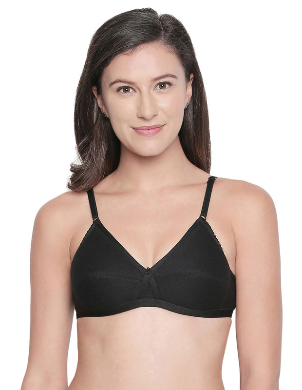 BODYCARE 5535 Cotton, Polyester Full Coverage Padded Bra (Black