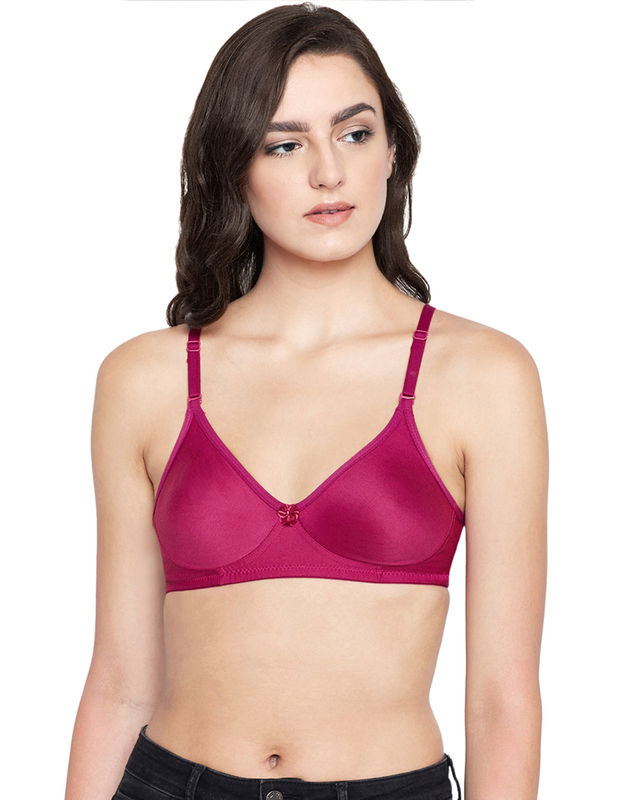 Tshirt Seamless Non Padded Red Rani Cotton Bra (Pack of 2) –