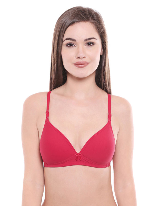 Lightly Padded Bra with Back Transparent Strap