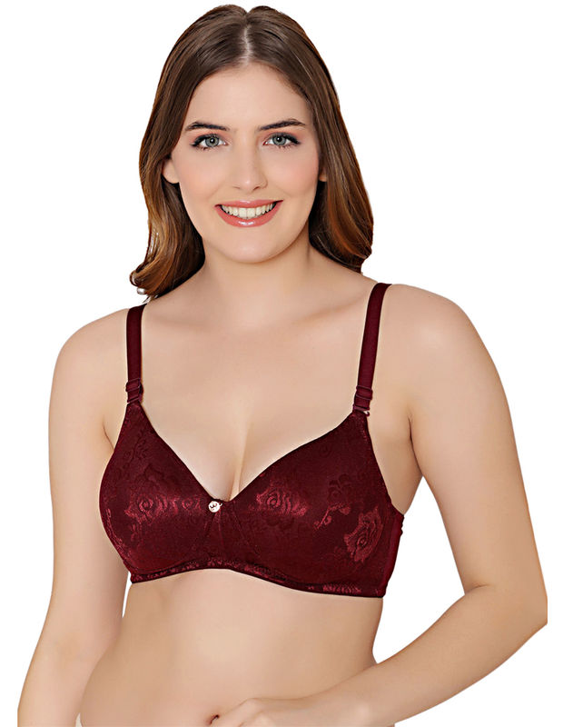 Buy BODYCARE Polycotton Wirefree Adjustable Straps Designer net Cup Non  Padded bra-1535W White at