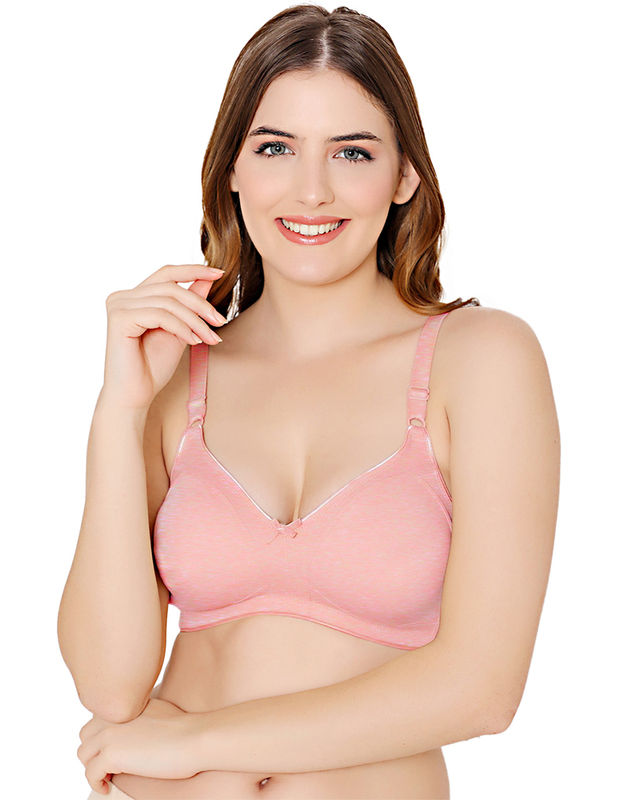 Bodycare polycotton wirefree adjustable straps moulded cup non padded  bra-6576PI