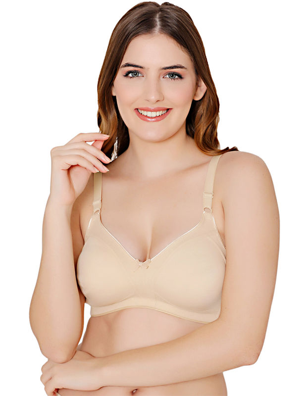 Bodycare polycotton wirefree adjustable straps moulded cup non padded  bra-6576S