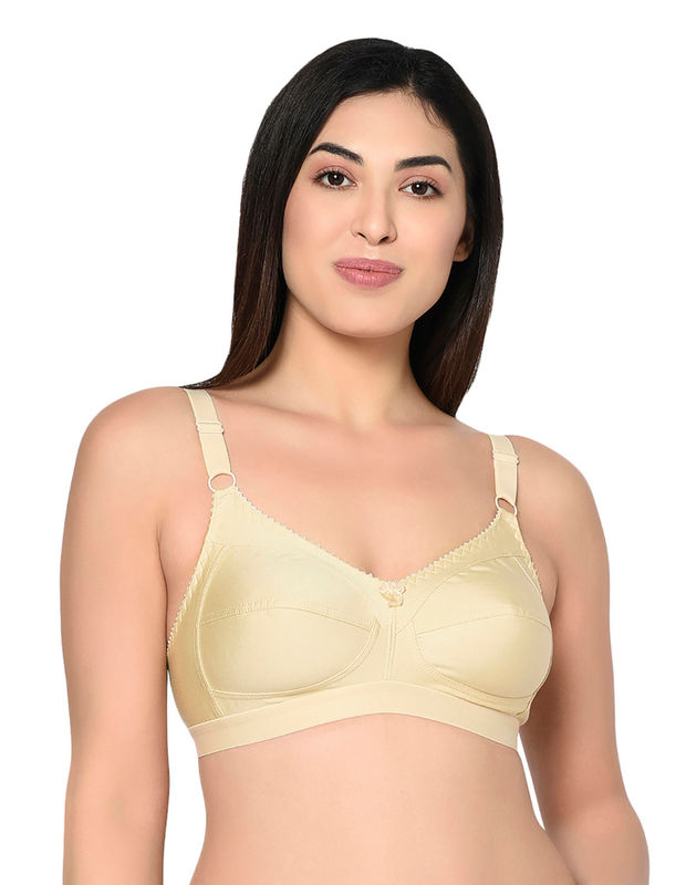 Bodycare Women's Poly Cotton Seamless Padded Regular Bra – Online