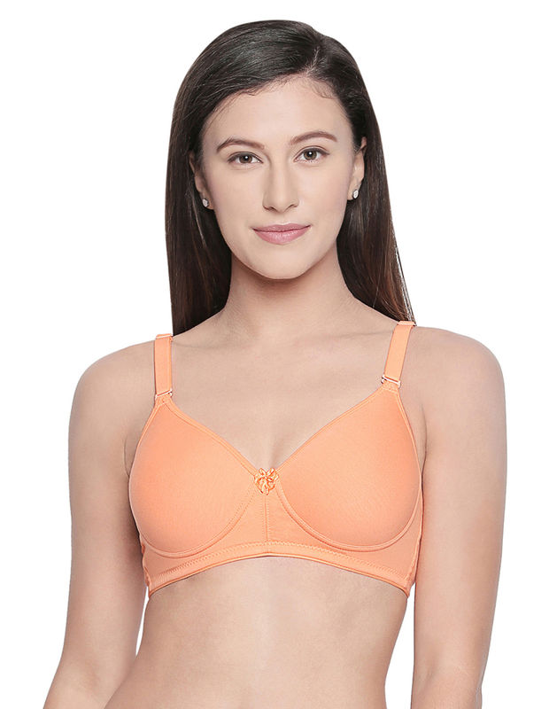 Seamless Padded Bra-bcd Cup Bra With Free Transparent Straps-6590, 6590-org