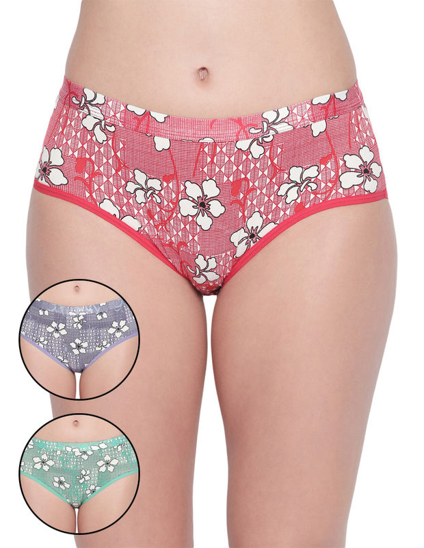 BODYCARE Pack of 3 Premium Printed Hipster Briefs in Assorted Color-6627