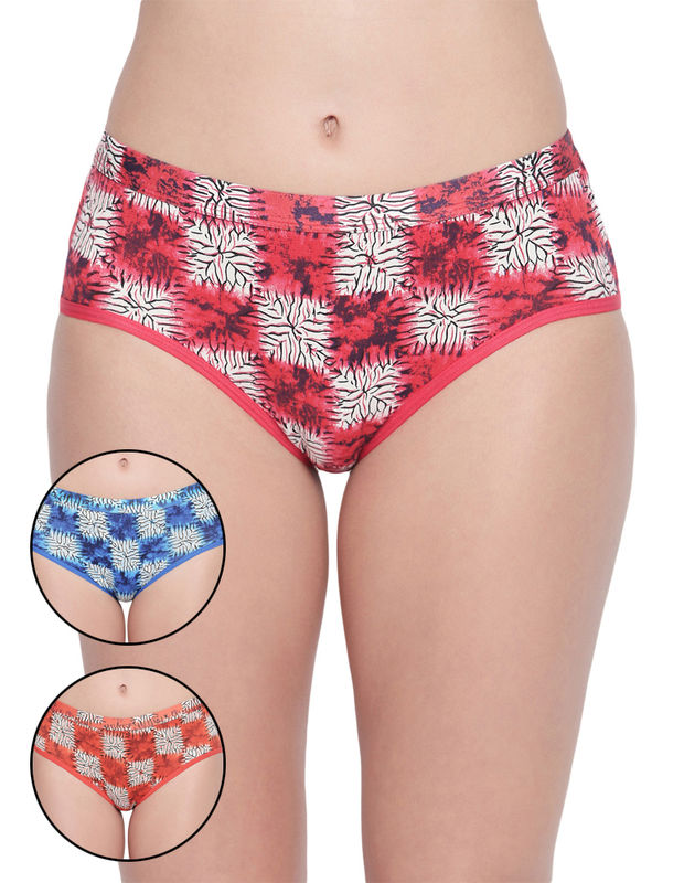 BODYCARE Pack of 3 Premium Printed Hipster Briefs in Assorted Color-6628