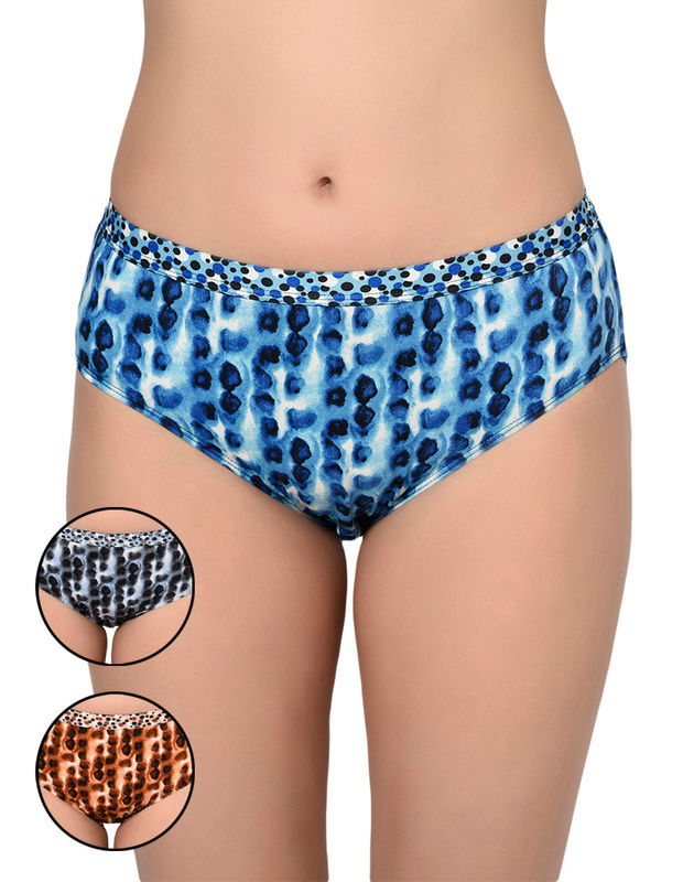 BODYCARE Pack of 3 Hipster Panty in Assorted Print-6649