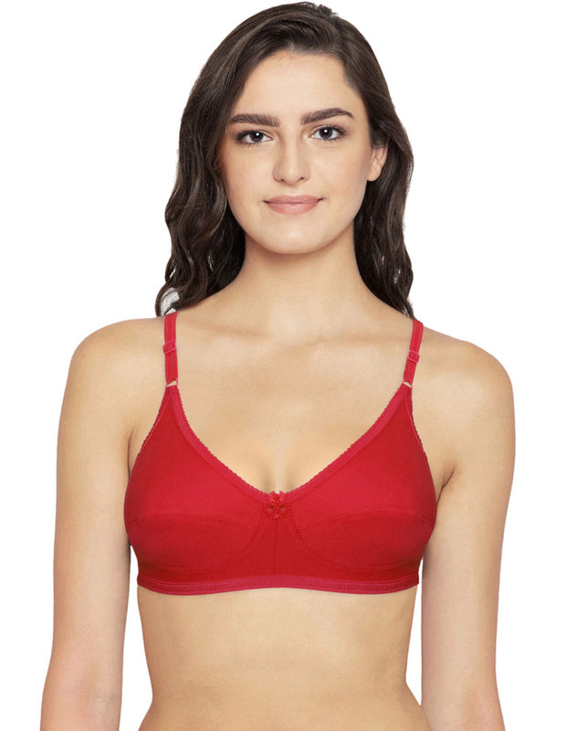 Bodycare Full Coverage, Non Padded Bra-6817-red