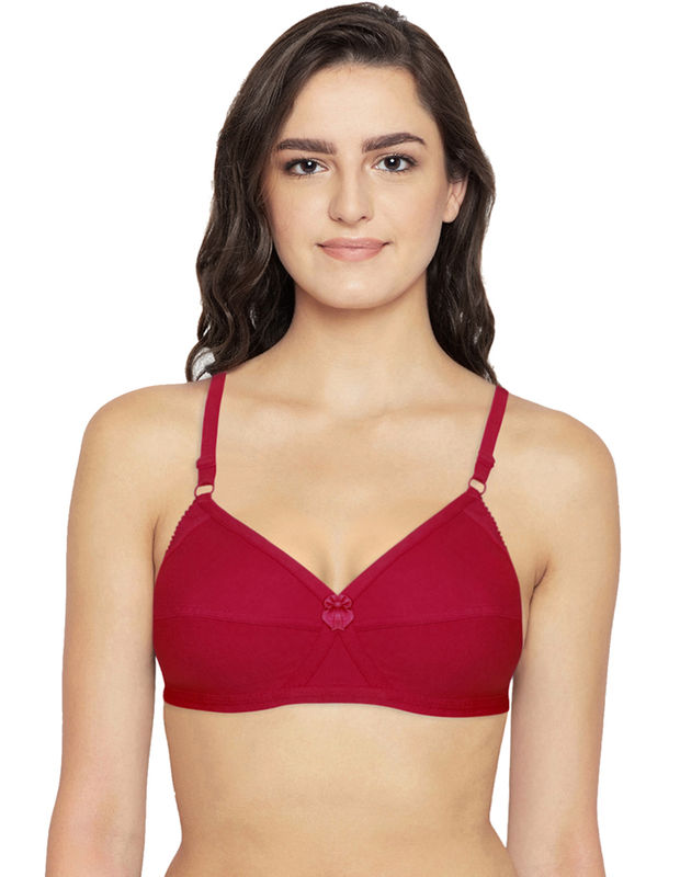 BODYCARE Low Coverage, Front Open, Seamless Padded Solid Color Bra