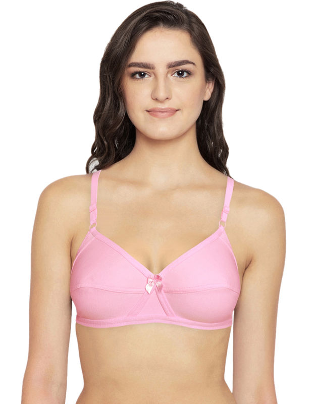 Pink Base Cotton Racerback Bralette