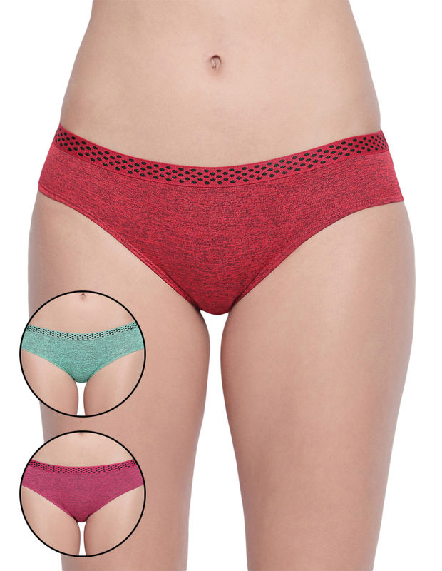 BODYCARE Pack of 3 Premium Printed Hipster Briefs in Assorted Color-8065
