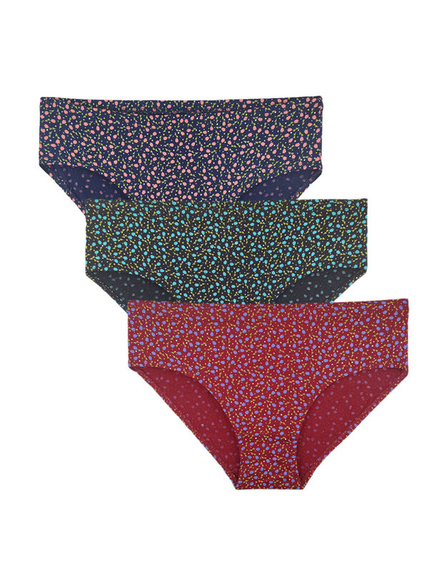Bodycare Pack of 3 Assorted Cotton Printed Hipster Briefs-8414B