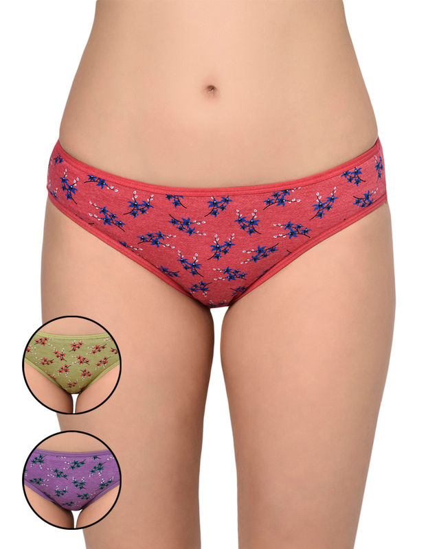 Bodycare Pack Of 3 Printed Panty In Assorted Colors-8516b-3pcs, 8516b-3pcs