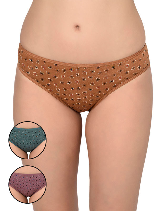 Bodycare Pack Of 3 Printed Panty In Assorted Print-810-3pcs, 810-3pcs