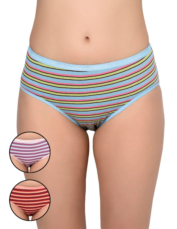 Bodycare Pack Of 3 Printed Panty In Assorted Colors-8579b-3pcs, 8579b-3pcs