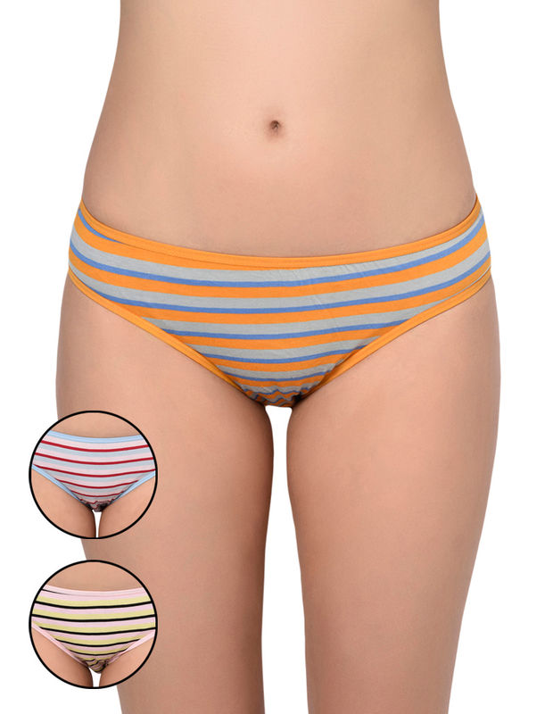 BODYCARE Pack of 3 Hipster Panty in Assorted print-9453