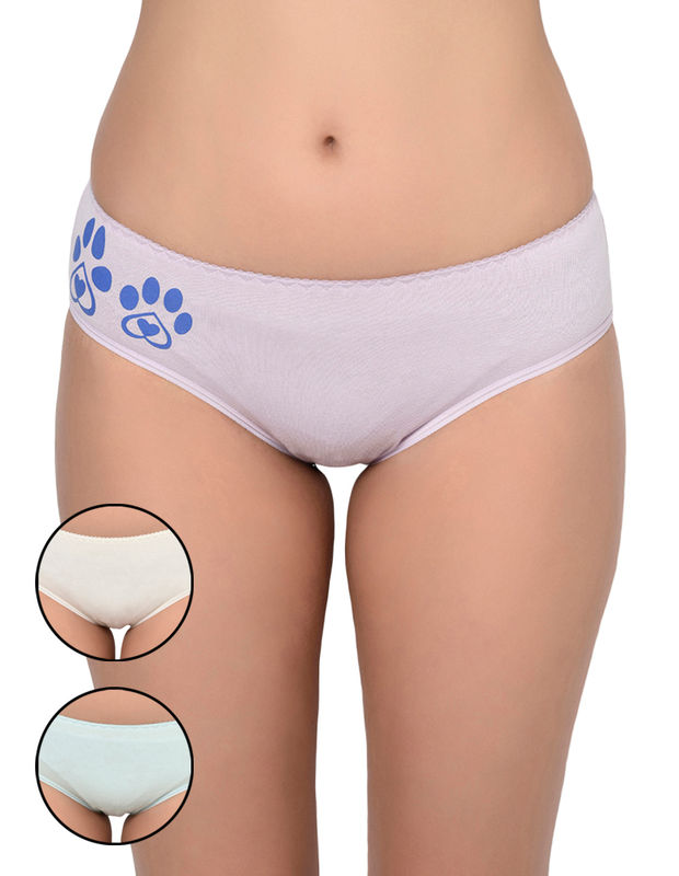 Bodycare Pack Of 3 Solid Hipster Panty In Assorted Color-9513, 9513-3pcs