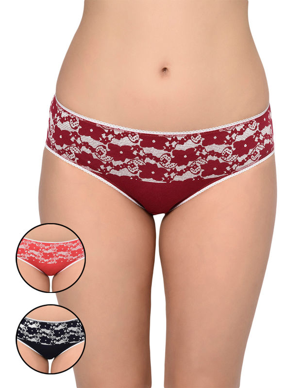 Bodycare Pack Of 3 Printed Panty In Assorted Colors-9519-3pcs, 9519-3pcs