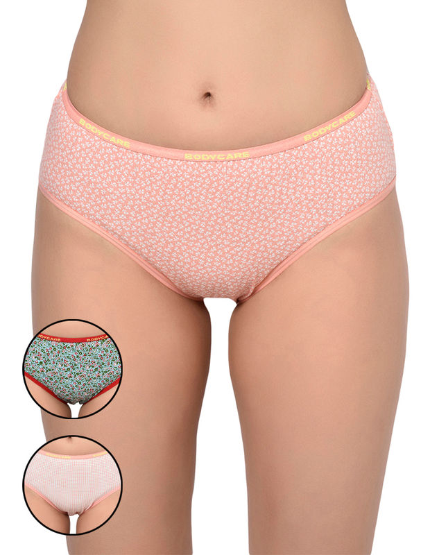 Bodycare Pack Of 3 Hipster Panty In Assorted Print-9560, 9560-3pcs