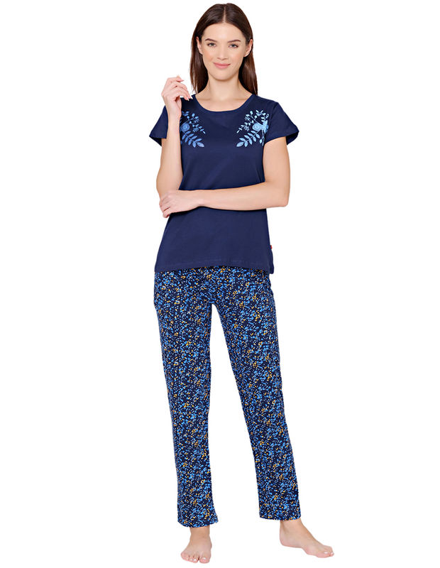 Bodycare Womens Combed Cotton Tshirt & Pyjama Set BSLS11015
