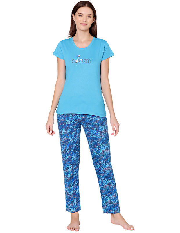 Bodycare Womens Combed Cotton Tshirt & Pyjama Set BSLS11019