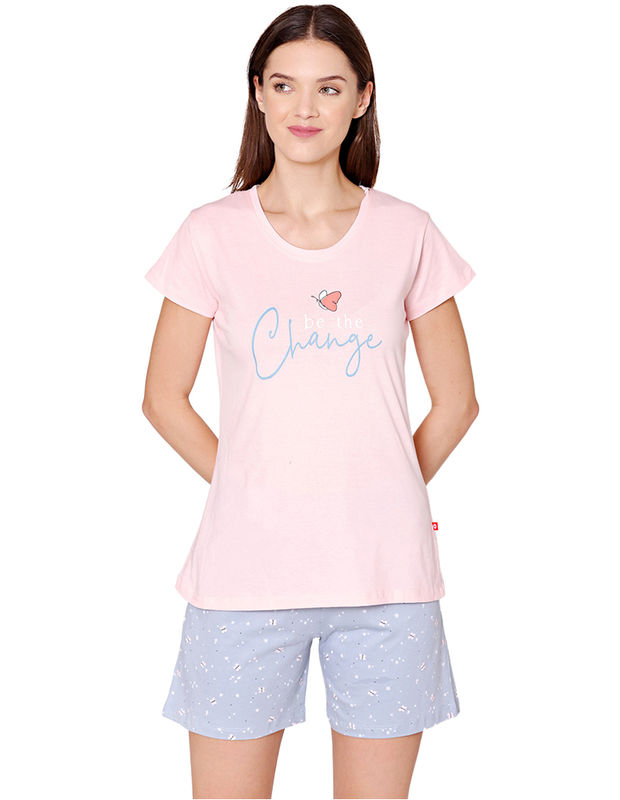 Cheibear Women's Sleepwear Short Sleeve T-shirt With Shorts Stripe Couple  Pajama Sets : Target