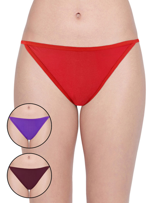 Buy Bodycare Womens Cotton Spandex Assorted Solid Bikini Briefs-Pack of 3  Online at Best Prices in India - JioMart.