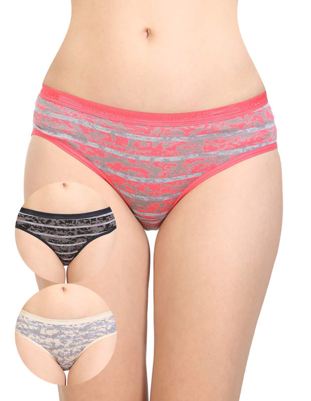 Bodycare 100% Cotton Printed High Cut Panty