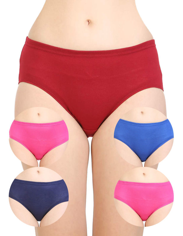 Bodycare Pack of 5 Solid Poly Cotton Panties-71