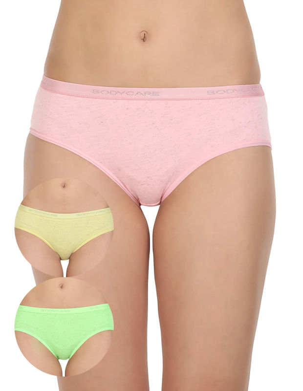 Pack of 3 Bikini Style Cotton Briefs in Assorted colors-27002