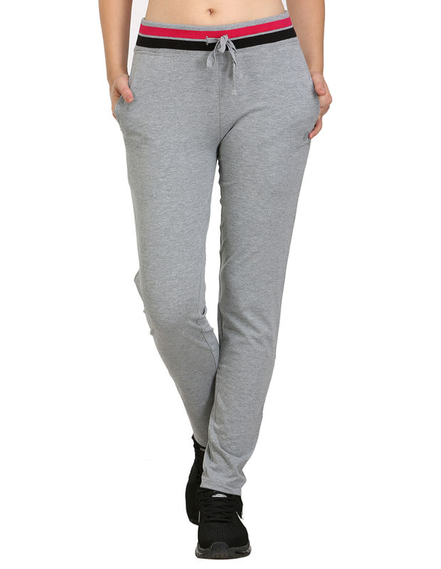 Bodyactive Women Grey Melange Trackpant-LL3-GRML