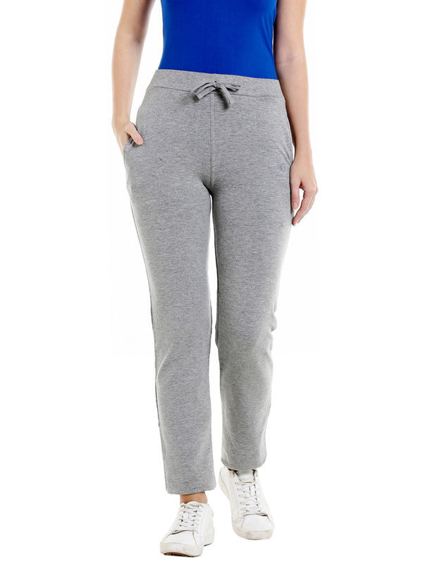 Bodyactive Women Grey Melange Trackpant-LL6-GRML