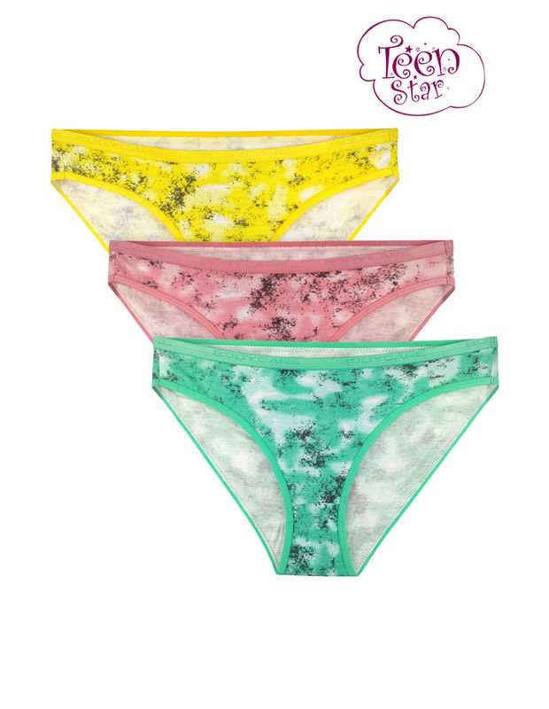 BODYCARE 100% cotton Teenager Panties in Pack of 3-T-921-Assorted