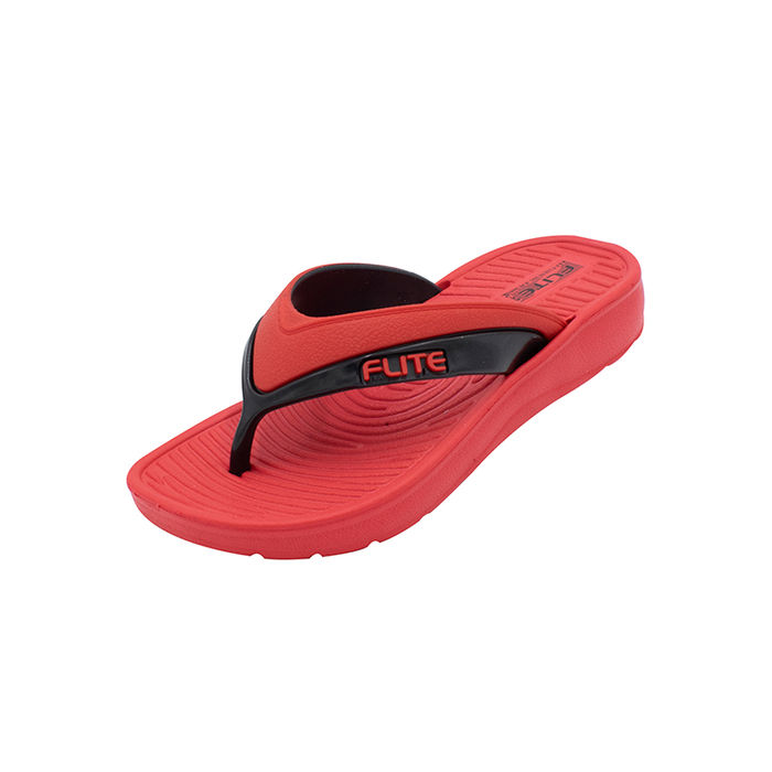 kids red flip flops