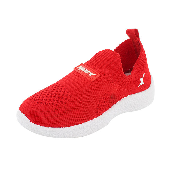 red kid sneakers