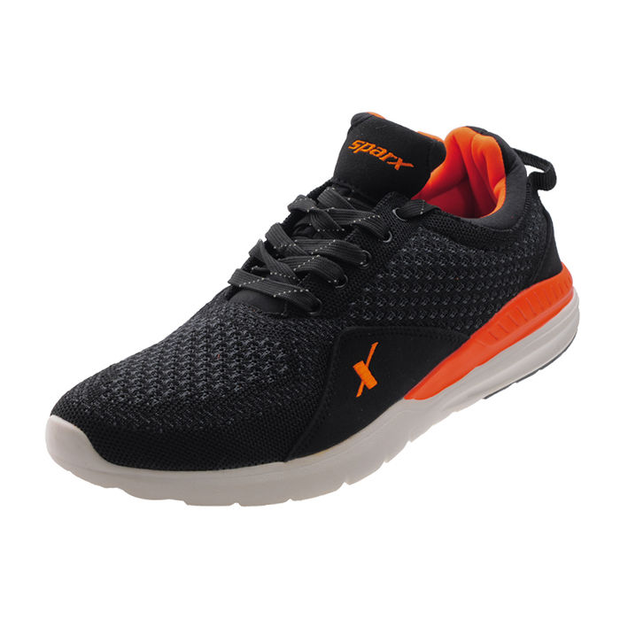 sparx black running shoes