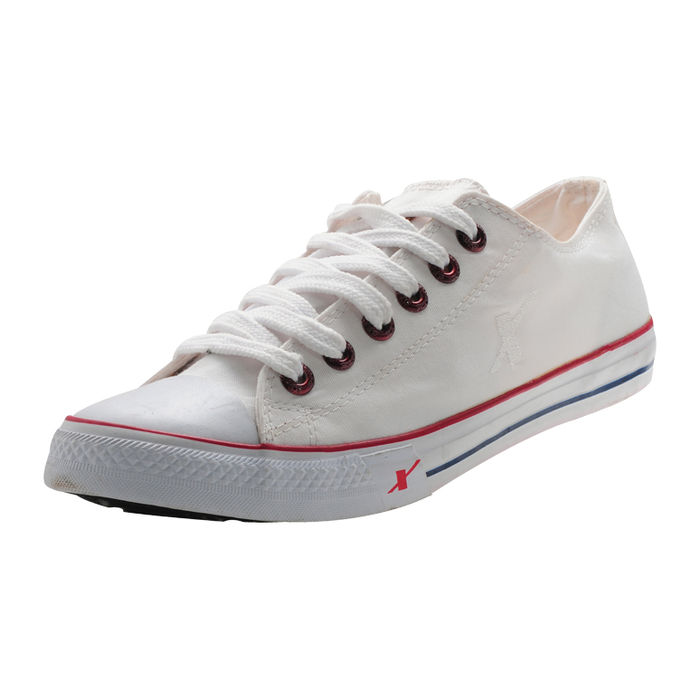 sparx canvas white shoes