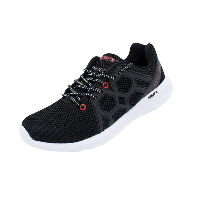 sparx black running shoes