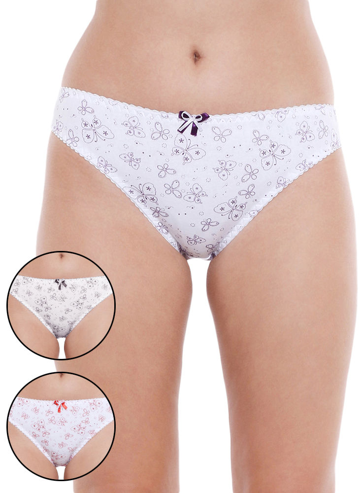 Pack Of 3 Bodycare Premium Cotton Printed Classic Panties-500-d, 500-d