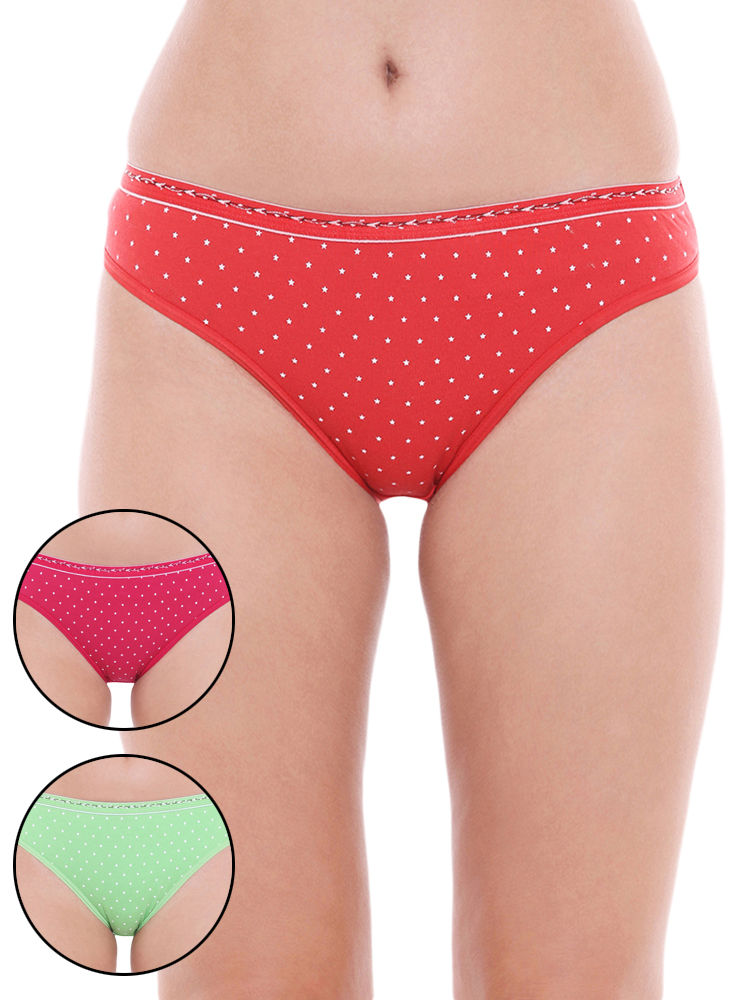 Bodycare Pack Of 3 Bikini Style Cotton Briefs In Assorted Colors