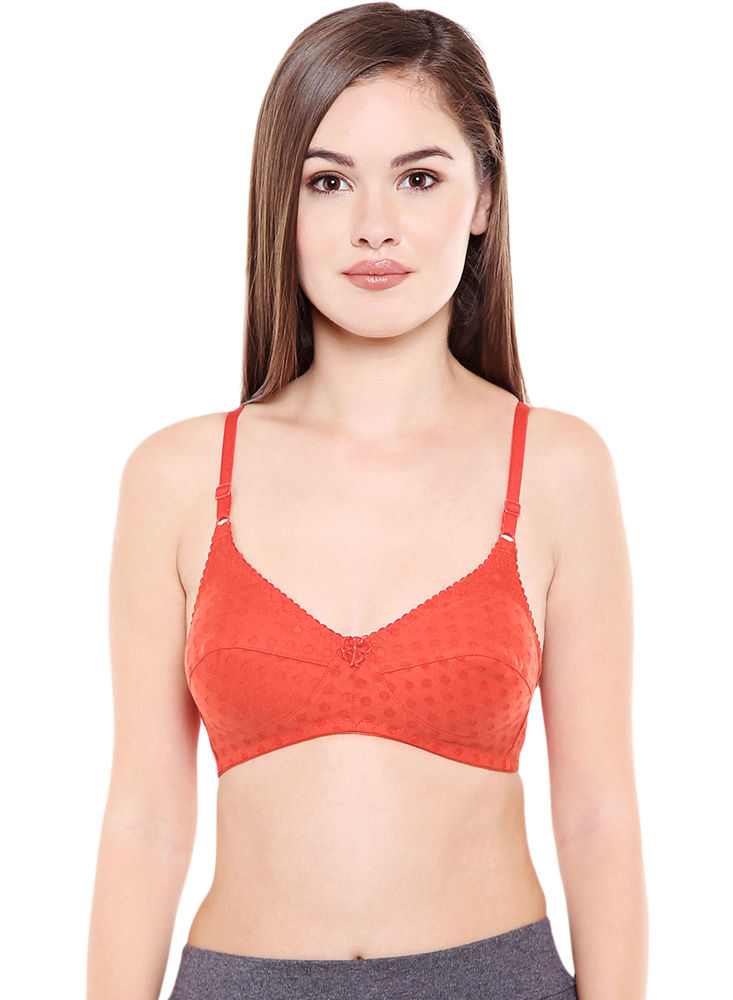 Bodycare cotton spandex wirefree adjustable straps designer net cup non padded  bra-5506PI