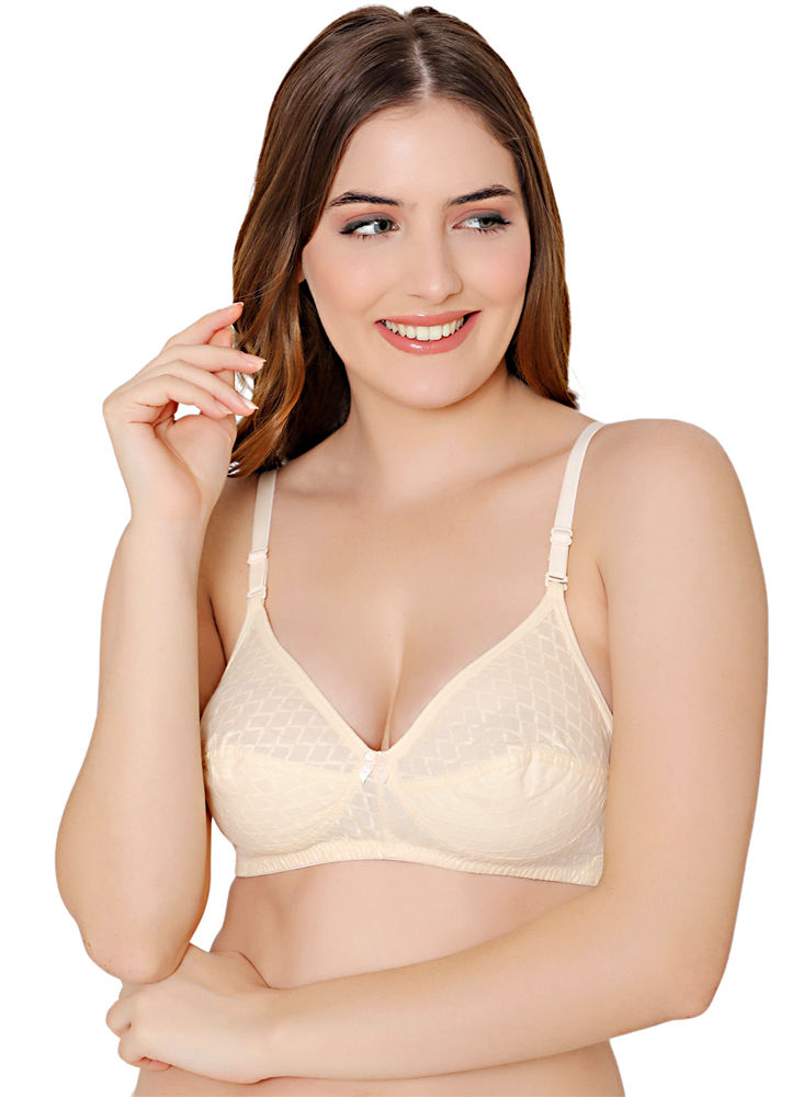 Buy Sona Moving Everyday Full Coverage White Elastic Strap Plus Size Bra  Online