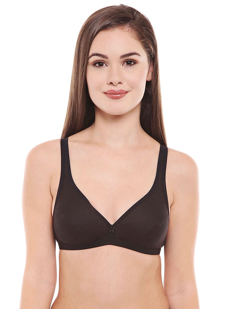 Jockey 1250 Wirefree NonPadded Cotton Elastane Full Coverage Everyday Bra -  Black (38C)