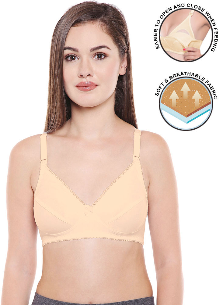 Buy Bodycare Lightly Padded Bra In Grey-Pink-Firozi Color (Pack of 3) Online