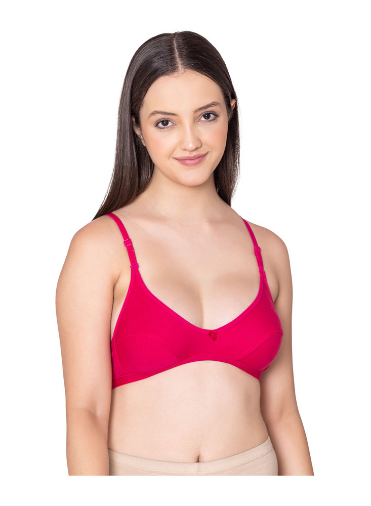 Buy Lovable Women Non Padded & Non Wired Sports Bra ( Light Pink _