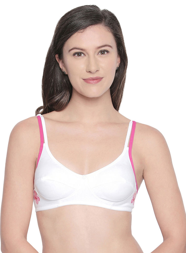 Enamor Non-Wired Racerback Strap Non Padded Womens Every Day Bra (Sky Blue,  34D)