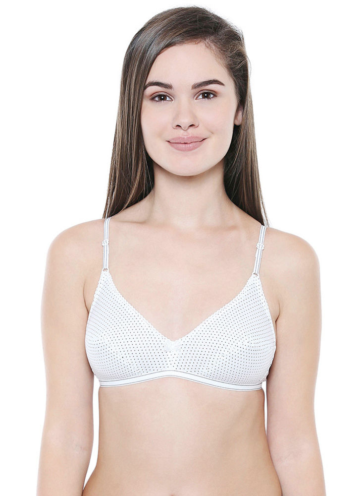 Bodycare Wire free, Seamless Padded Sports Bra -1606-WHITE