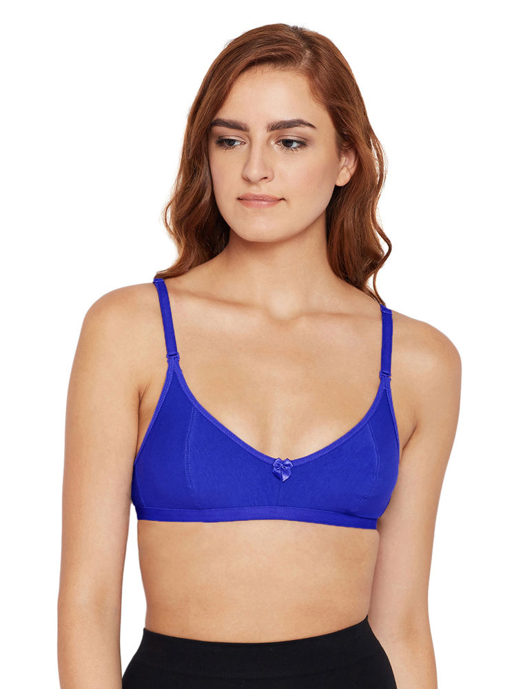 Perfect Coverage Bra-1575-Navy with free transparent strap