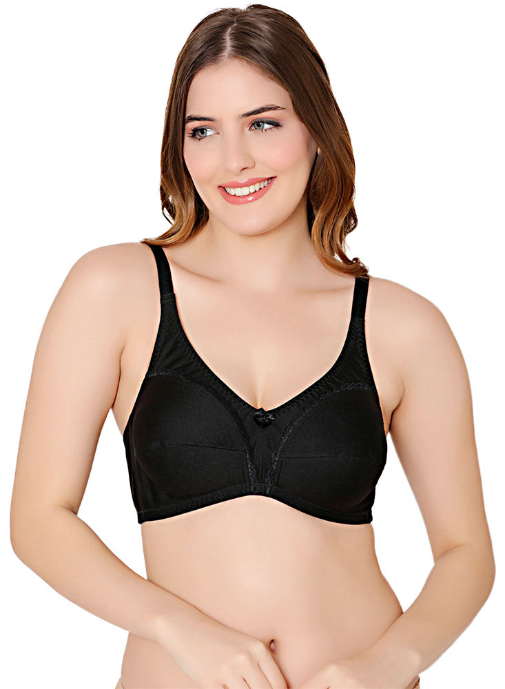 Bodycare polycotton wirefree adjustable straps designer non padded bra-1585B