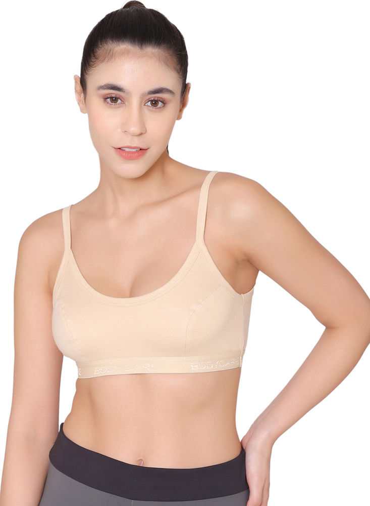 Bodycare Polyamide spandex broad straps seamless padded sports bra-1624B